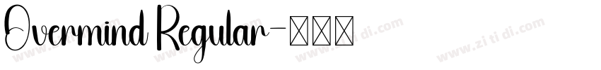 Overmind Regular字体转换 Overmind Regular字体转换